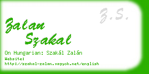 zalan szakal business card